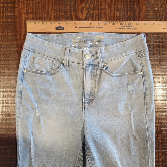 Seven7 Women's Tummyless High Rise Slimming Skinny Jeans sz 8  light wash denim - Picture 5 of 12